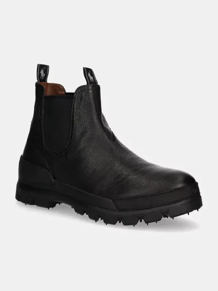 Кожени боти челси Polo Ralph Lauren Oslo Chelsea черно