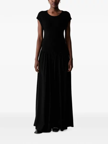Rochie maxi Sisley evazată negru