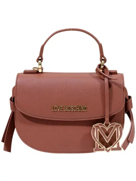 Crossbody kabelka Love Moschino z ekologickej kože hnedá