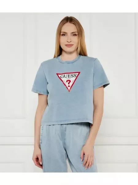 Guess Jeans Tricou | Relaxed fit albastru