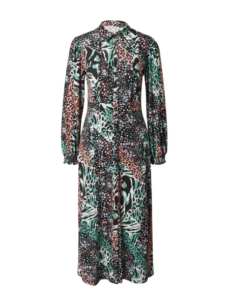 Oasis Rochie tip bluză albastru deschis / verde jad / negru alb
