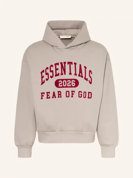 Essentials Fear Of God Mikina S Kapucí Essentials světle šedá
