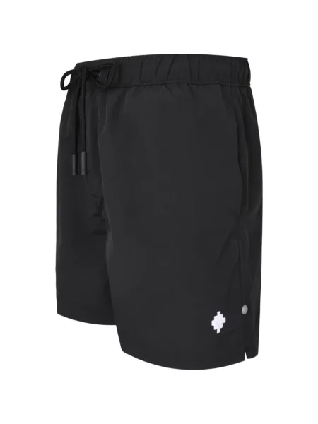 Pantaloni scurți County Of Milan cu broderie cu cordon negru