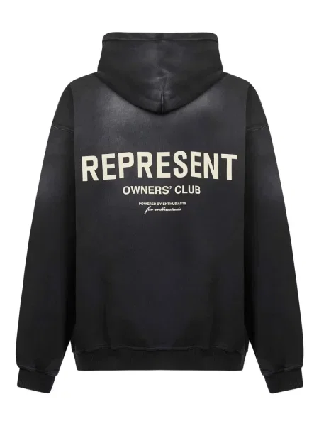 Hanorac cu glugă Represent cu imagine negru
