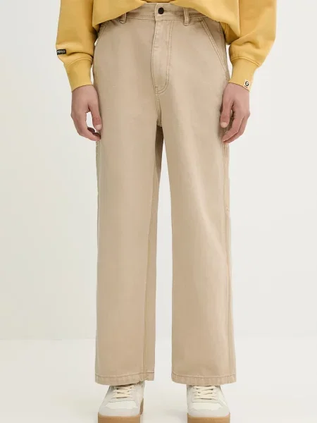 A Bathing Ape pantaloni de drept bej
