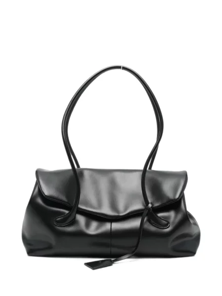 Kožená klasická shopper kabelka Low Classic černá