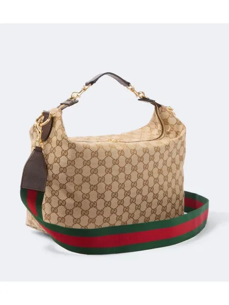 Platno crossbody torba Gucci bež