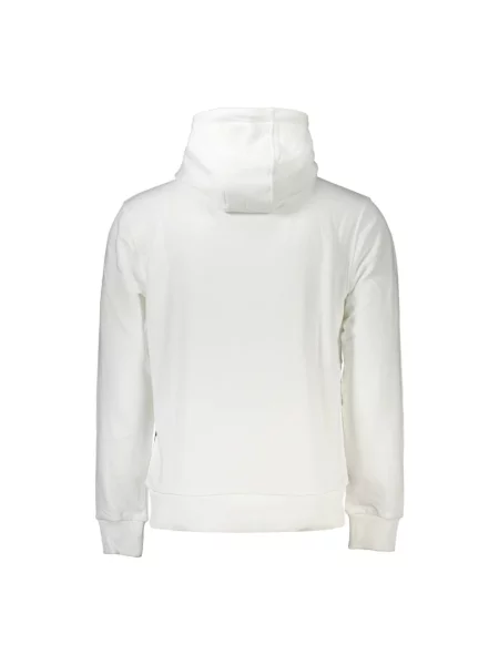 Bluza z kapturem Cavalli Class z kapturem z nadrukiem biała