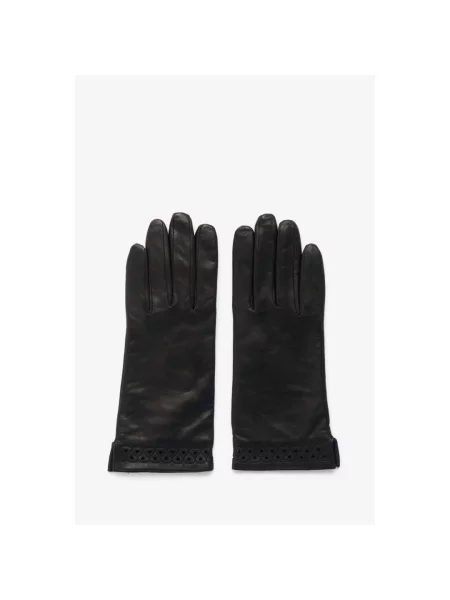Кожаные перчатки Estro черные