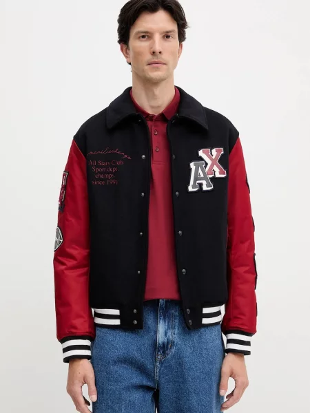 Яке Armani Exchange преходен модел тъмносиньо