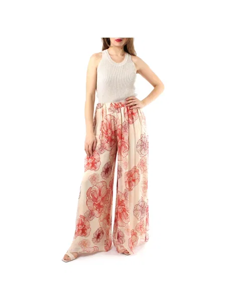 Pantaloni Crochè roșu