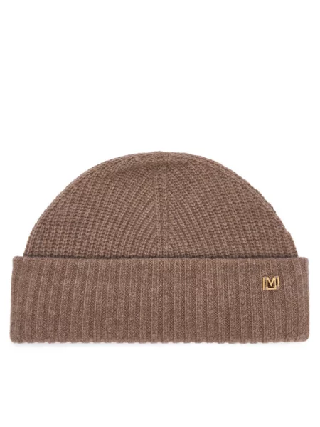 Marciano by Guess čiapka beanie dámska s prímesou kašmíru HELSINKY hnedá
