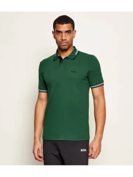BOSS GREEN Polo Paul | stretch verde