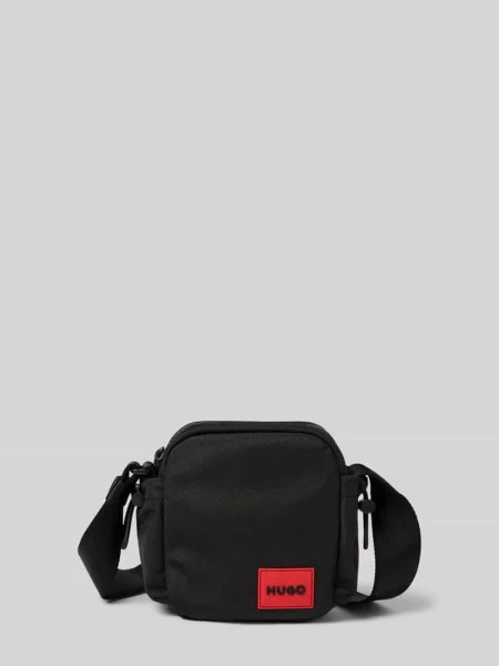 Torba na ramię z naszywką z logo model ETHON NEW NSzip' Hugo czarna