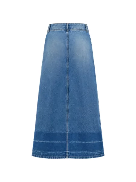 Fustă din denim Mother albastru