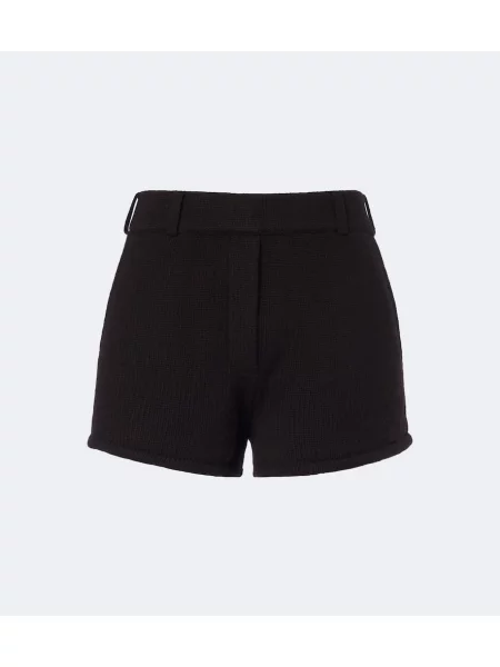 Pantaloni scurți Lisa Yang din cașmir maro