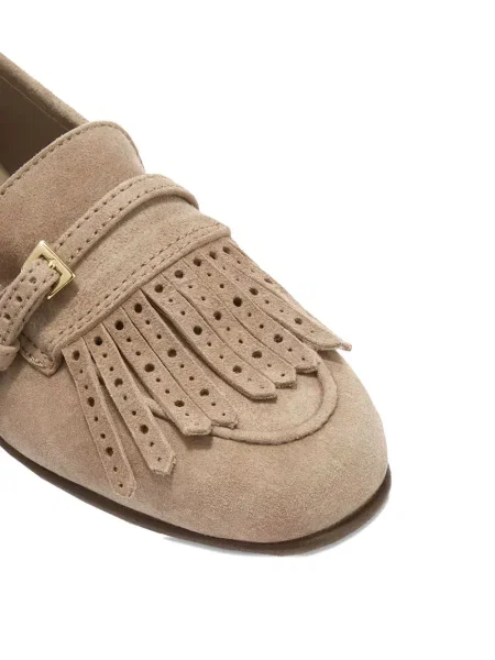 Pantofi loafer Ermanno Scervino din piele de căprioară cu cataramă