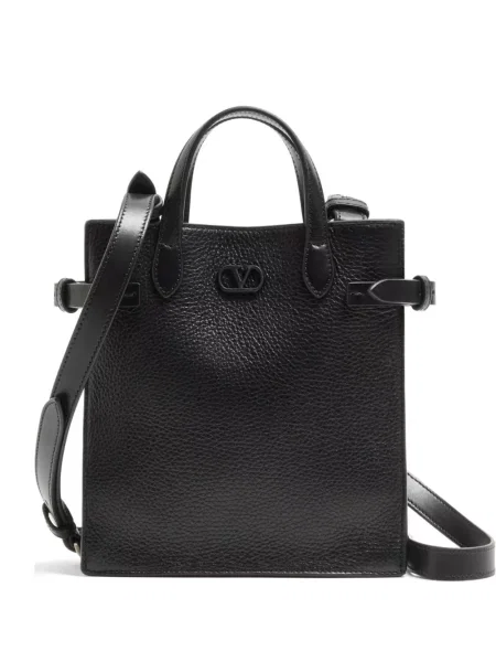 Geantă Valentino Garavani din piele negru