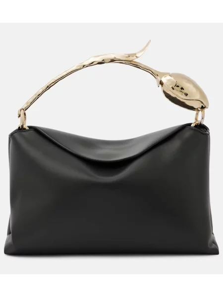 Geanta de piele Erdem din piele negru