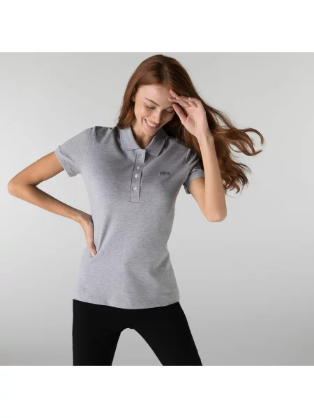 Lacoste поло Slim Fit сіре