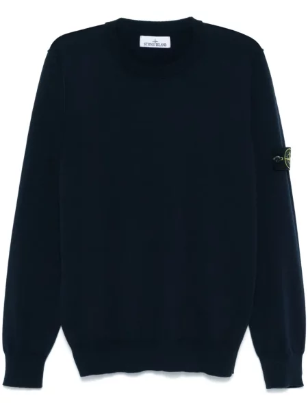 Pulover Stone Island cu strasuri albastru