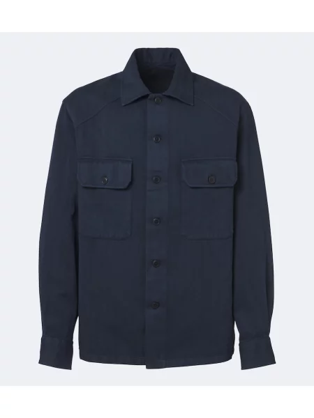 Cămașă Ralph Lauren Purple Label de in albastru