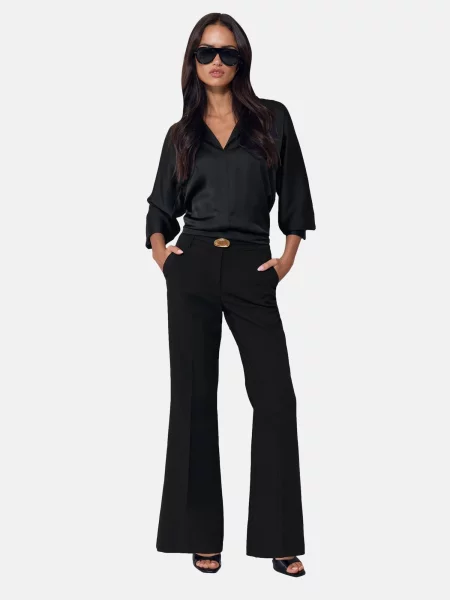 Lipsy Pantaloni cu dungă negru