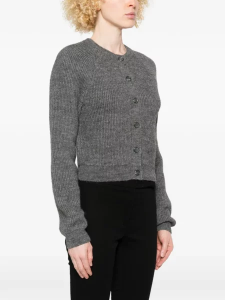 Cardigan Moschino cu nervuri gri