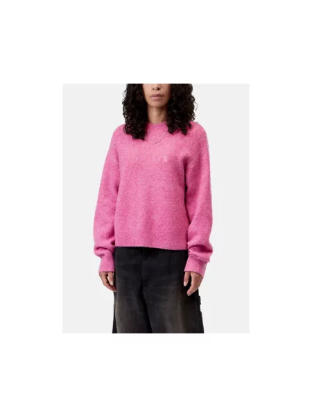 Sweter Carhartt Wip wełniany różowy