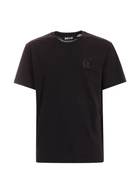 Tricou Just Cavalli cu autograf negru