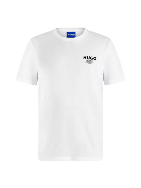 HUGO Tricou Nesptee negru alb