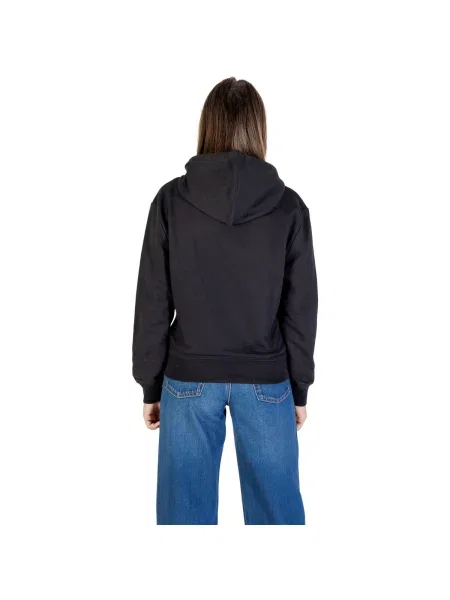 Geacă de blugi Calvin Klein Jeans din material terry negru