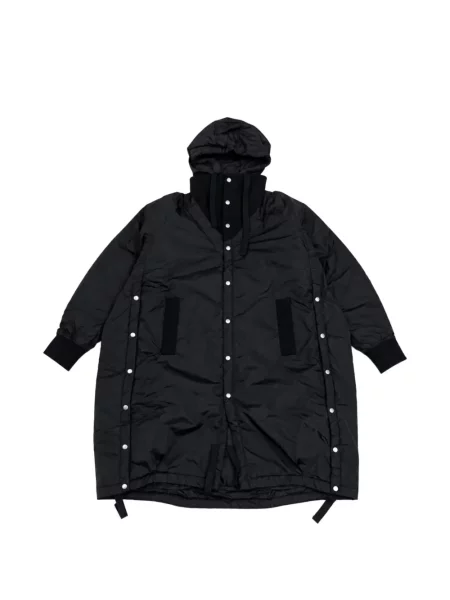 Palton Dover Street Market cu glugă streetstyle negru