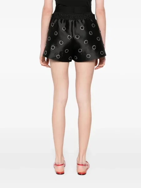 Pantaloni scurți Sandro cu buline negru