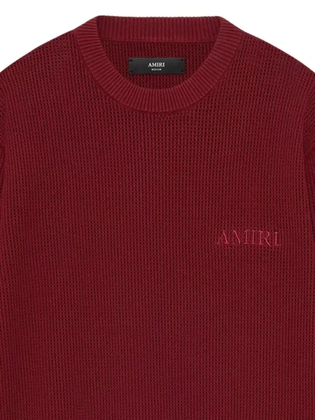 Pulover Amiri cu broderie roșu