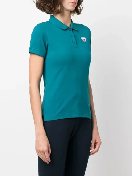 Tricou polo Rossignol cu aplicații verde
