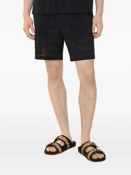 Szorty Burberry w kratę czarne