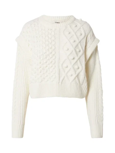 ABOUT YOU x Laura Giurcanu Pulover Melanie murdar alb