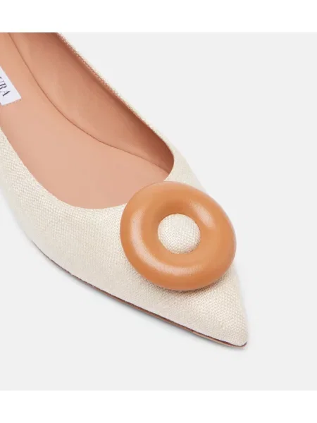 Balerini Aquazzura din piele bej