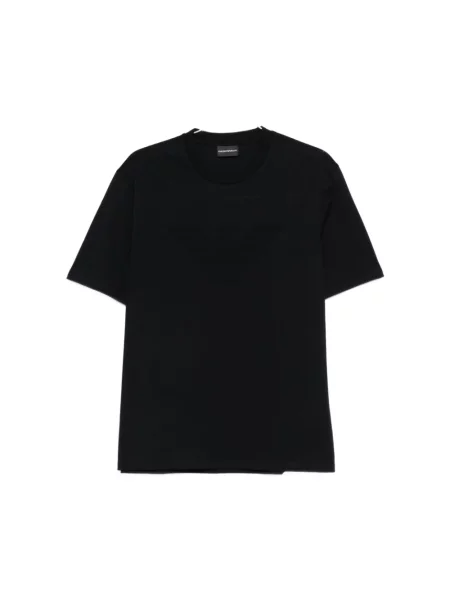 Koszulka Emporio Armani z dżerseju z logo czarna