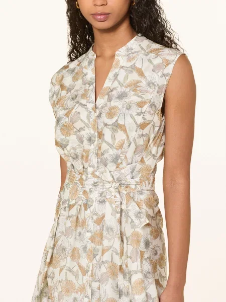 Hemisphere Sukienka Lubis Z Jedwabiem weiss khaki