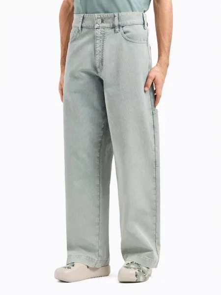 Широкі джинси Emporio Armani блакитний