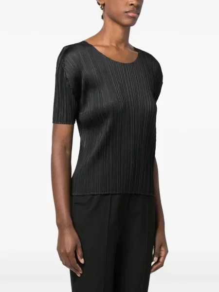 Tricou Pleats Please Issey Miyake negru