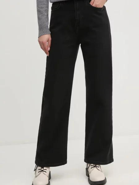 Дънки Pepe Jeans STRAIGHT JEANS UHW с висока талия черно