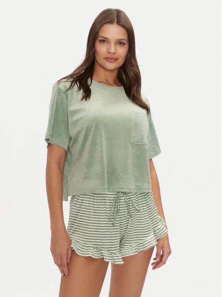 Hunkemöller Zgornji del pižame Relaxed Fit zelena