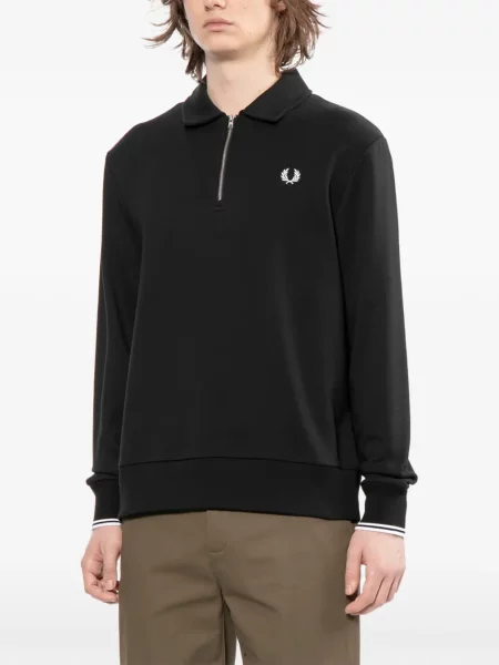 Hanorac Fred Perry cu broderie negru