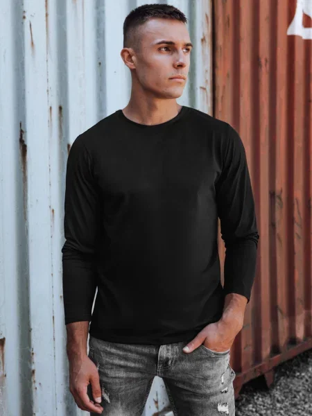 Majica z dolgimi rokavi Dstreet z dolgimi rokavi črna