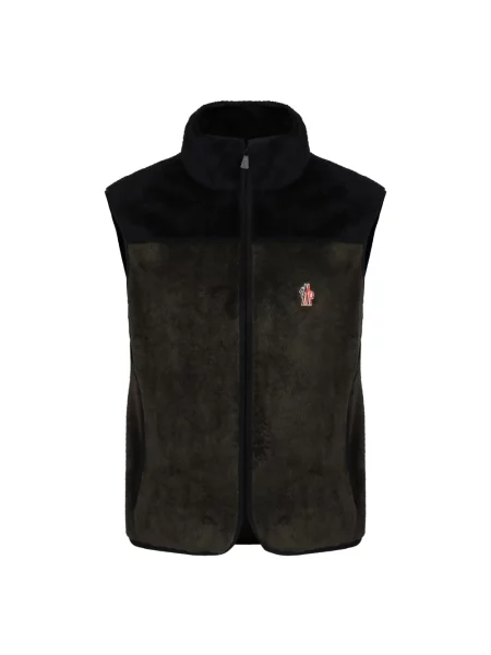 Kamizelka Moncler polarowa ocieplana zielona