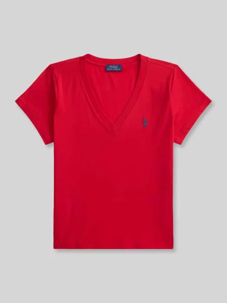 Męski t-shirt o kroju regular fit z czystej bawełny Polo Ralph Lauren czerwona