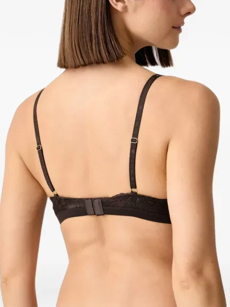Sutien triunghi Twinset din dantelă maro